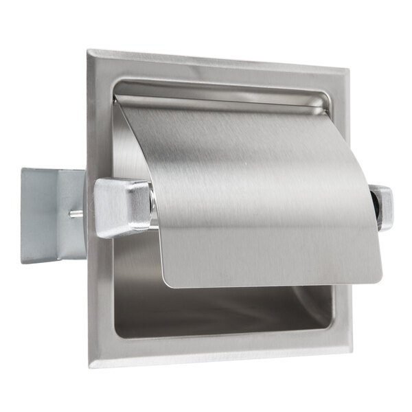 Bobrick B6697 Recessed Toilet Tissue Dispenser with Stainless Steel