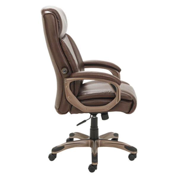 Alera ALEVN4159 Veon Series HighBack Brown Leather Executive Chair