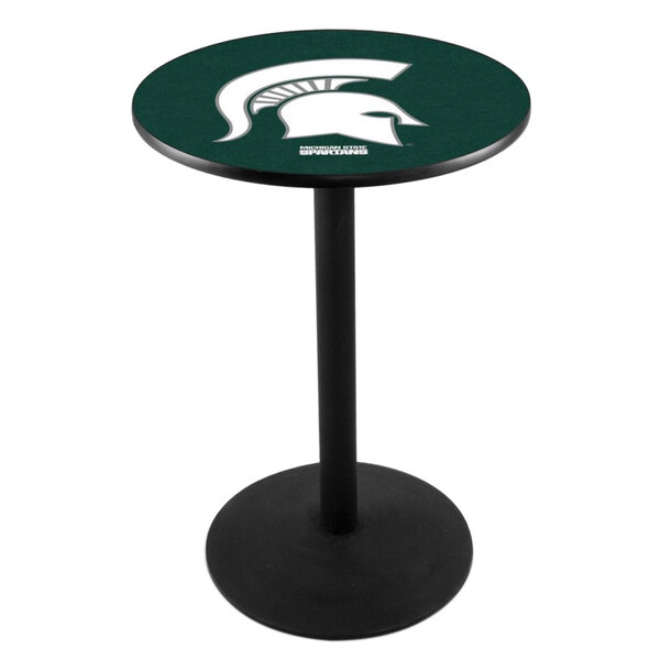 Holland Bar Stool 30" Round Michigan State University Pub Table with Round Base