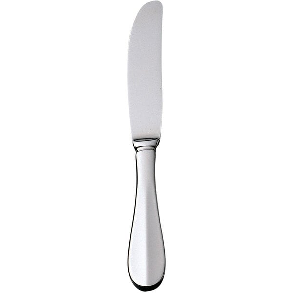 A Bon Chef stainless steel bread and butter knife with a hollow silver handle.