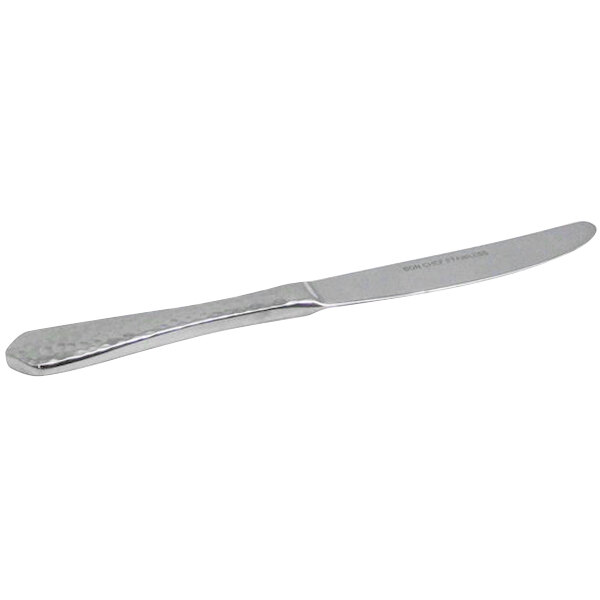 A Bon Chef stainless steel butter knife with a textured silver handle.
