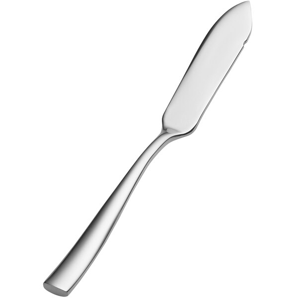 A Bon Chef stainless steel butter knife with a long silver handle.