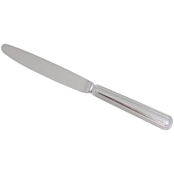 A silver Bon Chef stainless steel dinner knife with a hollow handle.