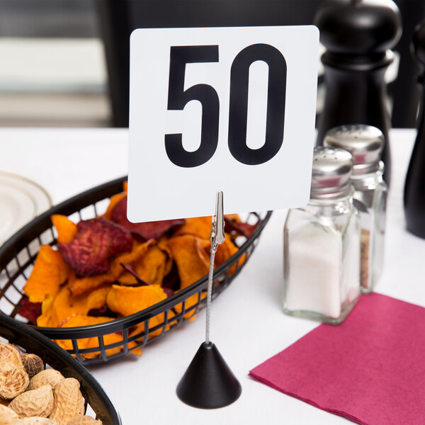 1 to 50 Plastic Table Number