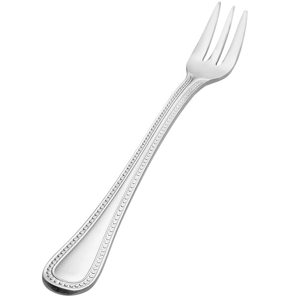A Bon Chef stainless steel cocktail fork with a silver handle.