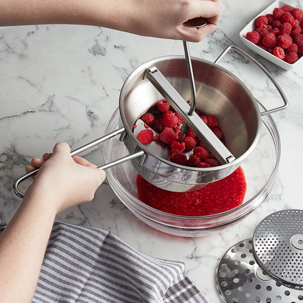 Winco 2 Qt. Stainless Steel 2 Food Mill