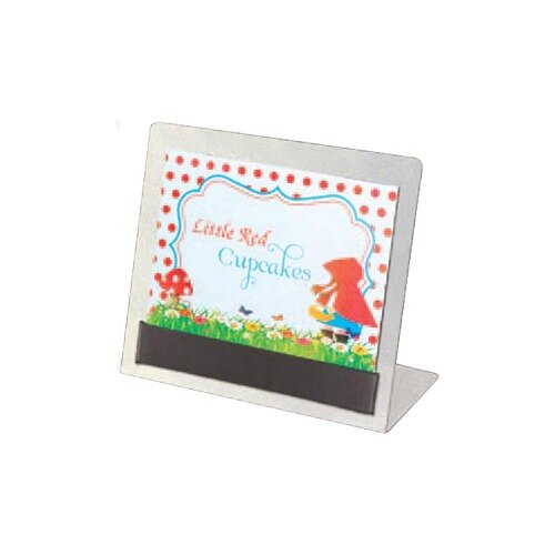 Menu Solutions ALBUF Alumitique 3 1/2" x 2 1/4" Aluminum Buffet Card