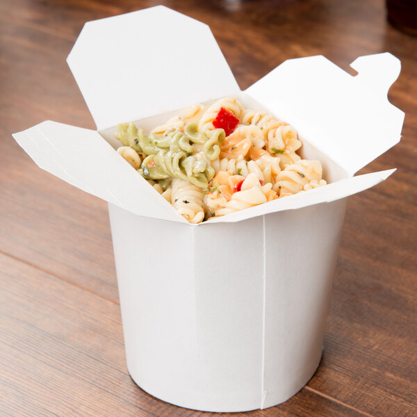 16 oz Takeout Boxes Containers White Paperboard Chinese Asian food Box