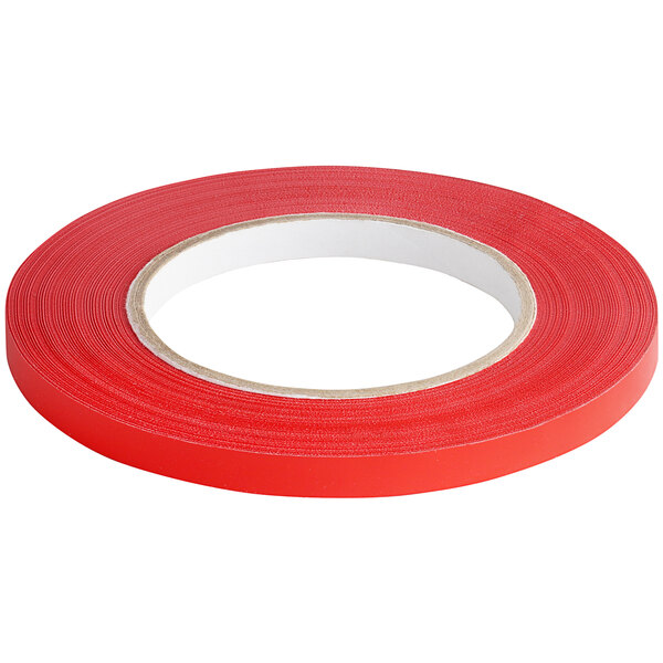 A roll of Shurtape red poly bag sealer tape.
