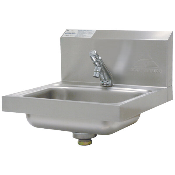 Advance Tabco 7-PS-72 Wall Mounted HACCP Compliant Hand Sink - 17 1/4" x 17 1/4"