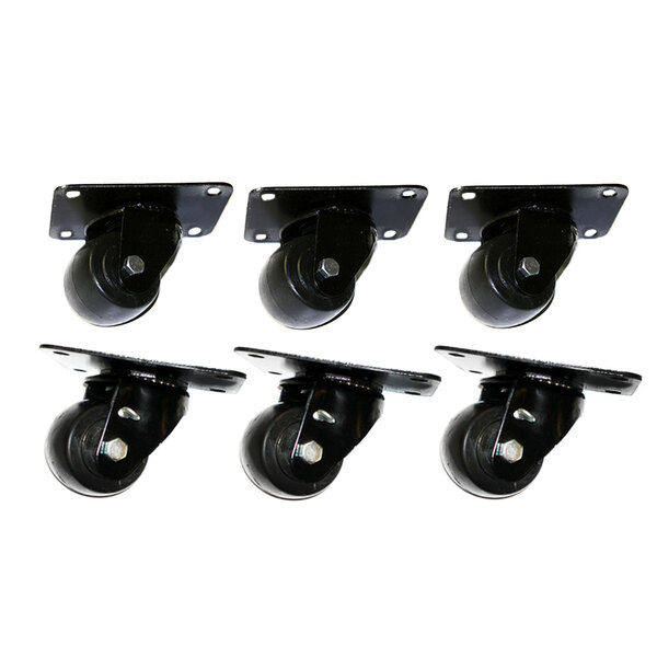 True 881348 2 1/2" Swivel Plate Casters 6/Set