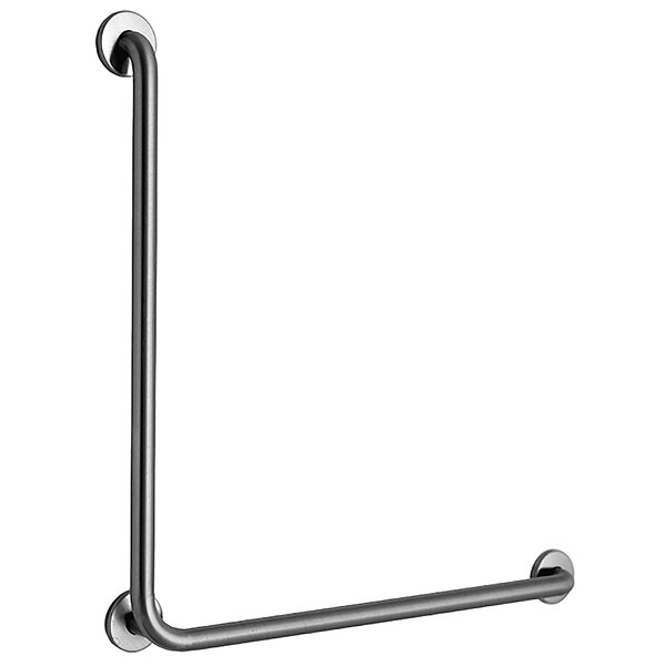 Bobrick B6898.99 Stainless Steel 90 Degree Grab Bar with Satin Peened