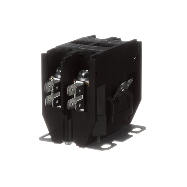 A black Structural Concepts contactor with metal parts and two switches.
