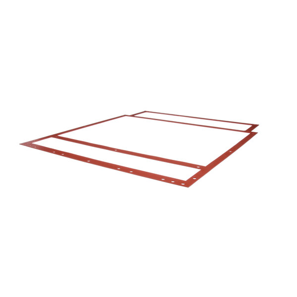 A rectangular red and white Champion gasket.