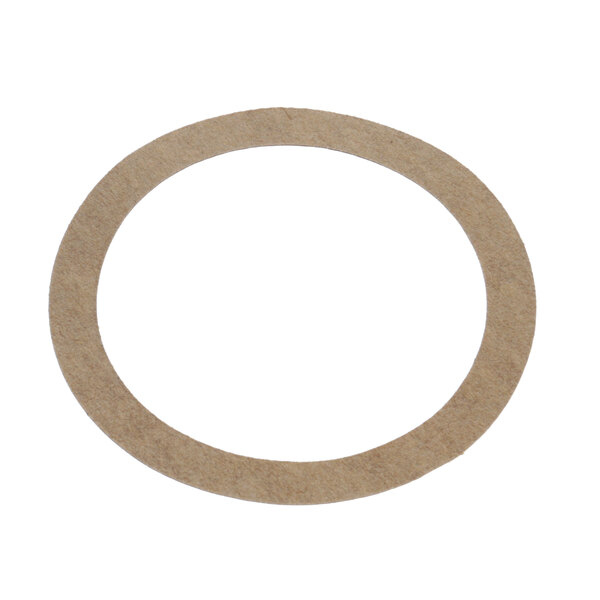 A brown circular rubber gasket.