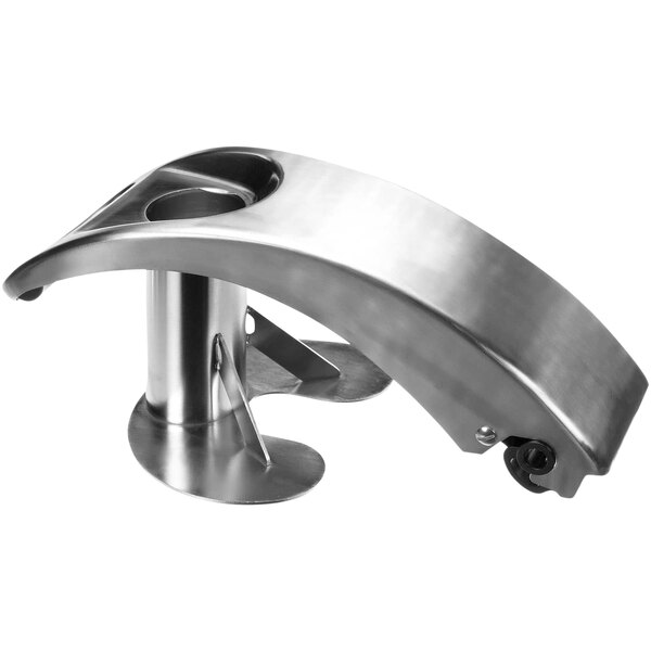 An Electrolux stainless steel curved bottle holder with a handle.