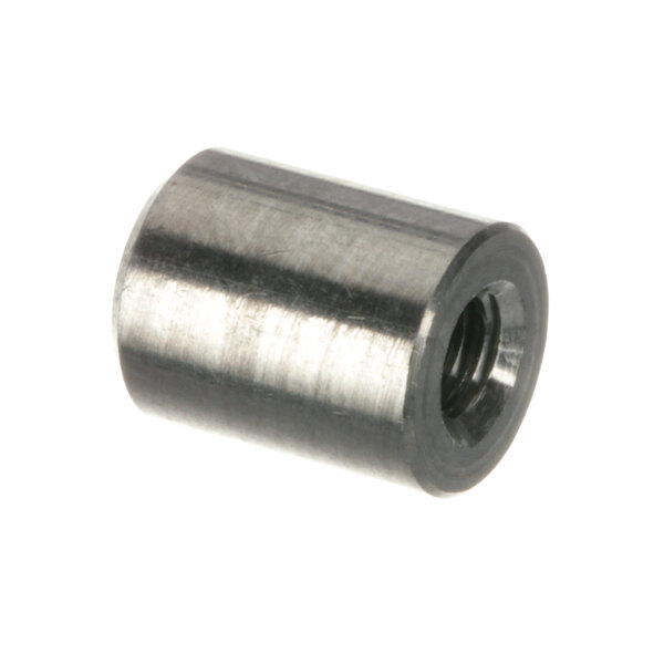 A close-up of a metal cylinder threaded pin.