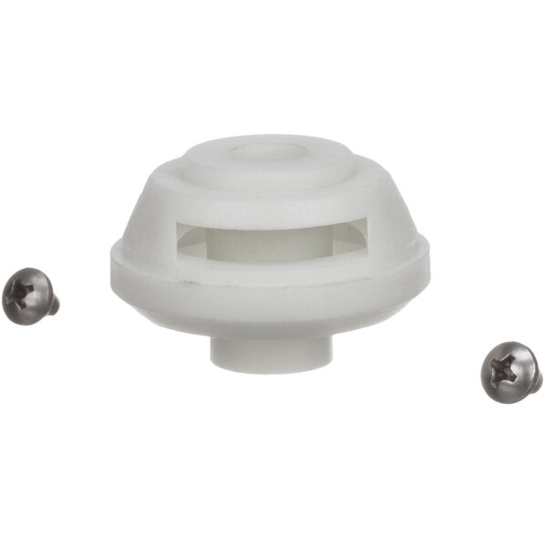 A white plastic Champion upper washarm bearing kit with two screws.
