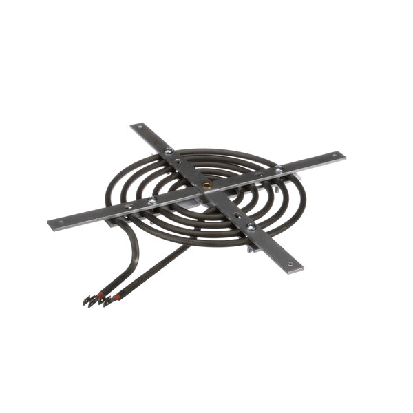 A Delfield heating element with a black metal cable and wire attached.