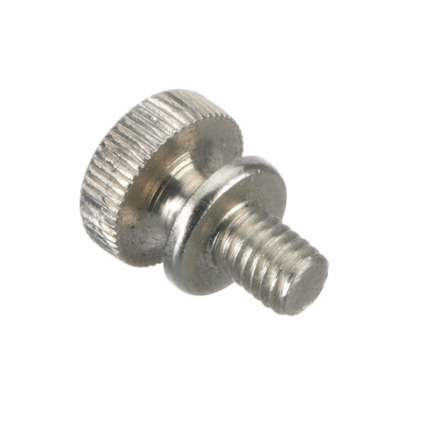 A close-up of a Follett Corporation knurled screw.