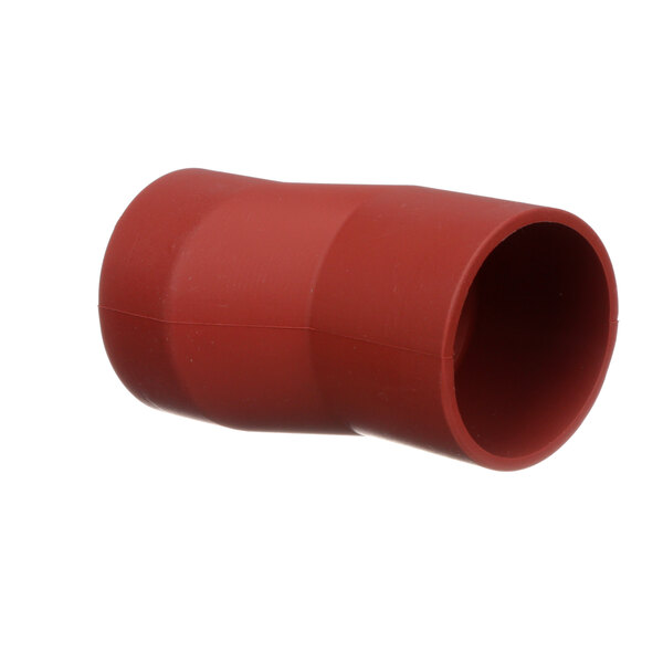A red plastic Rational venting pipe connector.