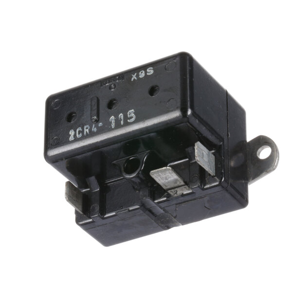 A black rectangular Electrolux Dito relay with metal screws.