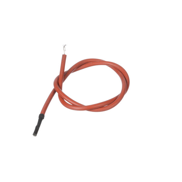 A red cable with a black tip.
