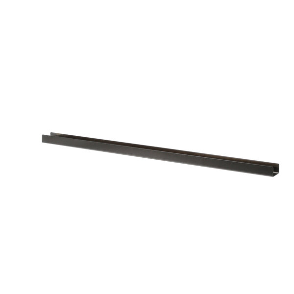 A black metal joiner strip with a long rectangular shape.