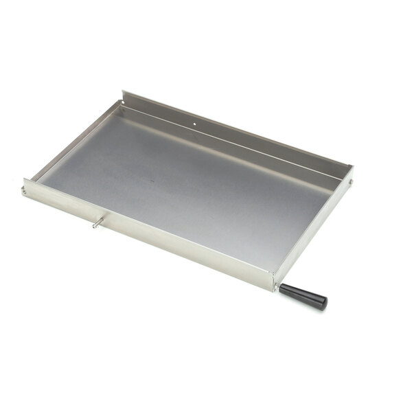 A stainless steel Pitco tank cover with a handle.