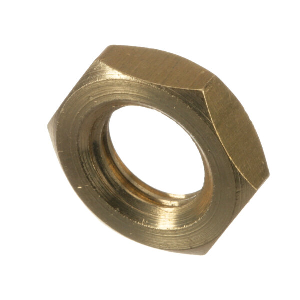 A Bloomfield brass nut with a threaded end.