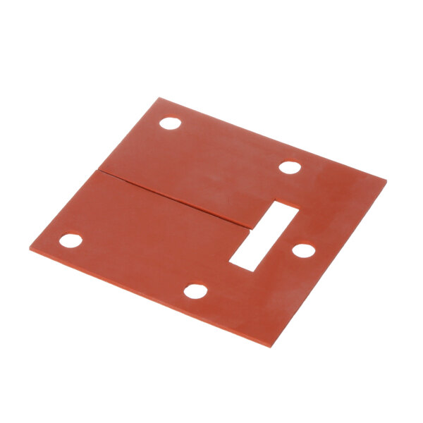 A red rectangular Jackson gasket with holes.