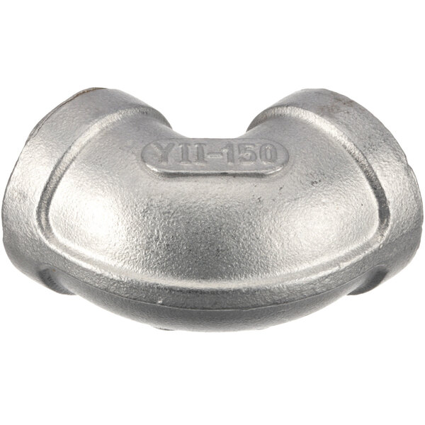 A Stero stainless steel elbow pipe fitting.