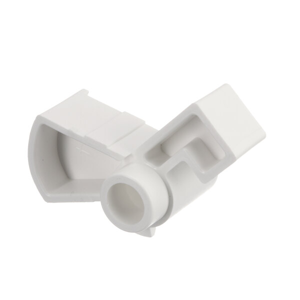 A close-up of a white plastic Panasonic hook spacer.