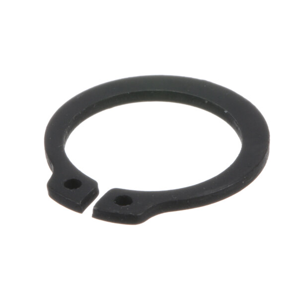 A black round rubber ring with two holes.