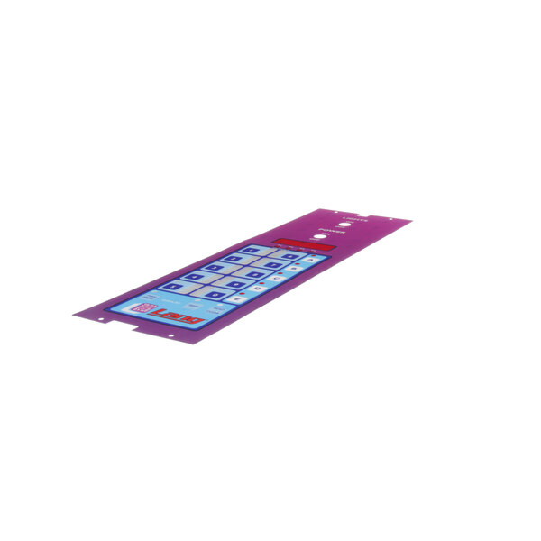 A purple rectangular Lang label panel with blue squares.