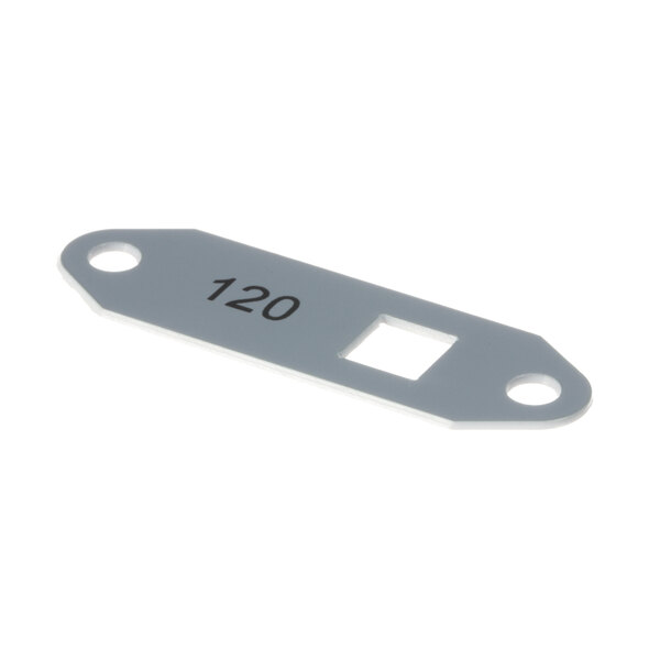 A Pitco cover plate with the number 120 on it.