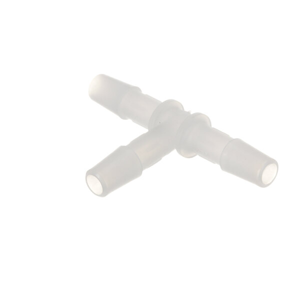 A white plastic tube connector for a Fetco 29027.