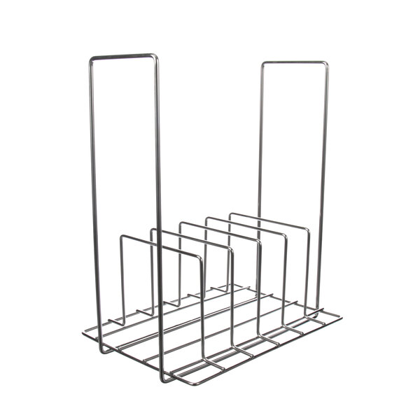 A Pitco metal rack with four shelves and metal handles.