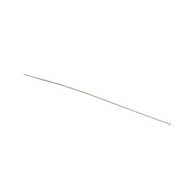 A long thin metal rod with a long thin wire and a small hook on the end.