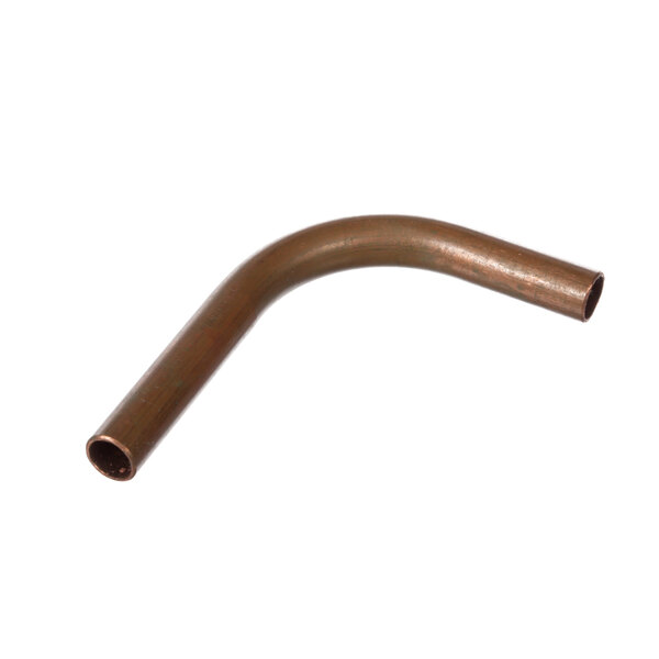 A copper pipe with a long handle on a white background.