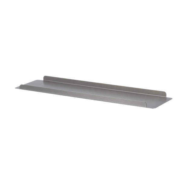 A grey metal Delfield refrigeration pan divider shelf with long rectangular sections.