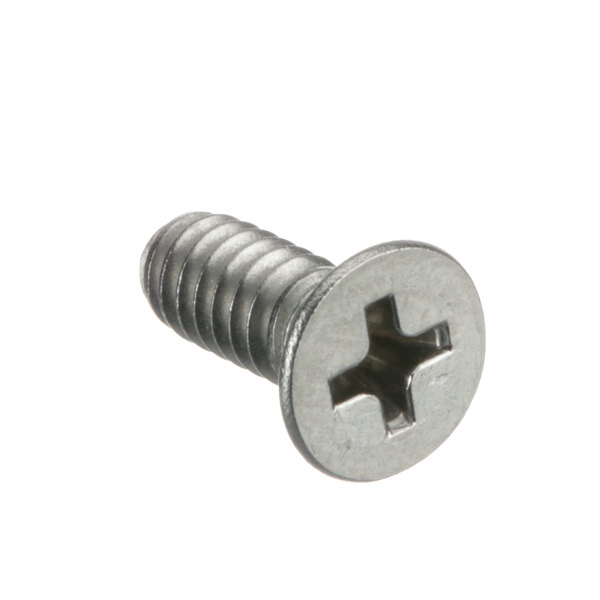 A close-up of a NU-VU corner screw with a metal cross.