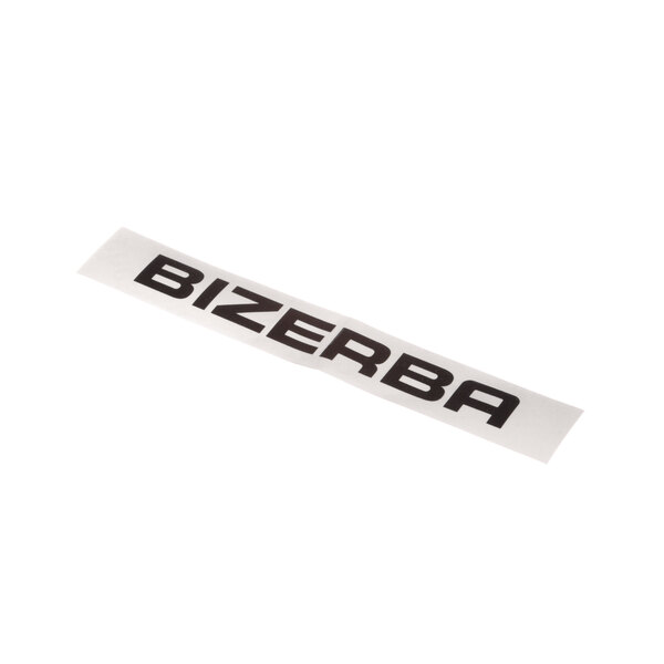 A white Bizerba label with black text.