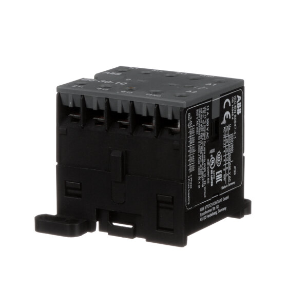 A black and grey Globe contactor on a white background.