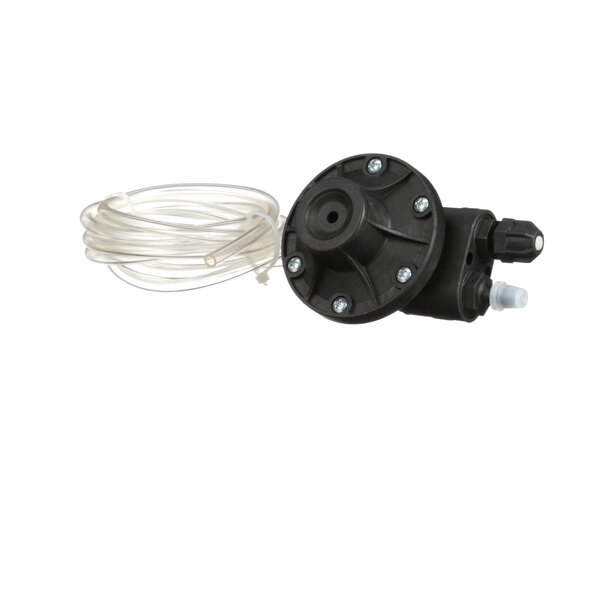 A black Insinger rinse pump with a tube.
