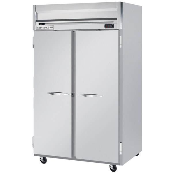 Beverage-Air HRS2-1S Horizon Series 52" Solid Door Reach-In Refrigerator with Stainless Steel Front and Interior