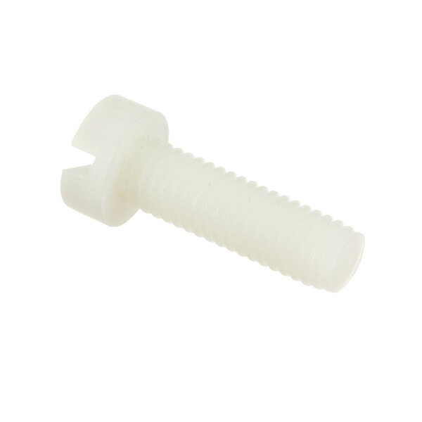 A white plastic Berkel screw.