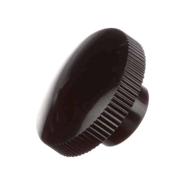 A close-up of a black plastic SaniServ knob.