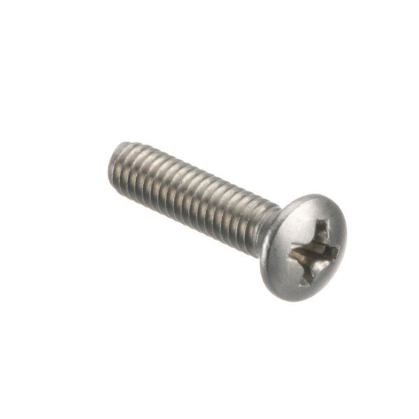 A close-up of a Hobart SC-079-04 screw on a white background.