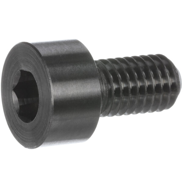 A close-up of a black Bizerba screw with an M16 thread.